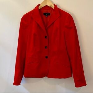 Talbots Classic Velvet Deep Orange Blazer Size 12p